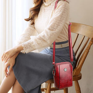 Lodret crossbody-taske med telefon