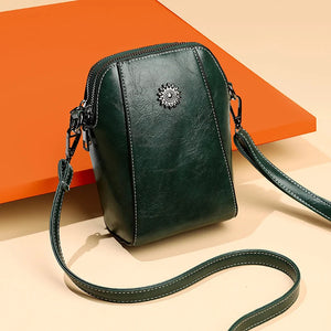 Lodret crossbody-taske med telefon