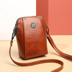 Lodret crossbody-taske med telefon