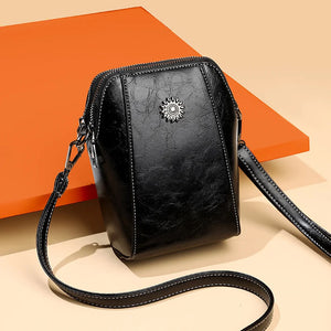 Lodret crossbody-taske med telefon