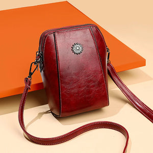 Lodret crossbody-taske med telefon