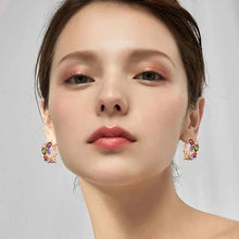 Indlæs billede til gallerivisning Colored Zircon Jewelry Set (Earrings+Necklace+Bracelet)
