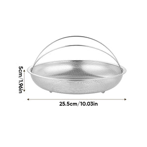 Multifunktionel afløbskurv til dampkoger i rustfrit stål