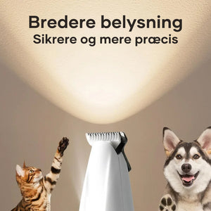 🐕Hårtrimmer til kæledyr med led-lys🐱