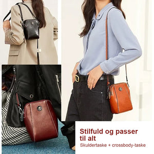 Lodret crossbody-taske med telefon