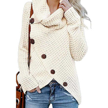 Indlæs billede til gallerivisning Irregular Ladies High Collar Sweater
