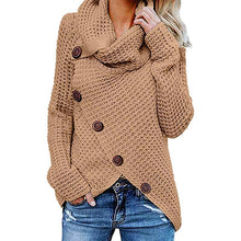 Indlæs billede til gallerivisning Irregular Ladies High Collar Sweater
