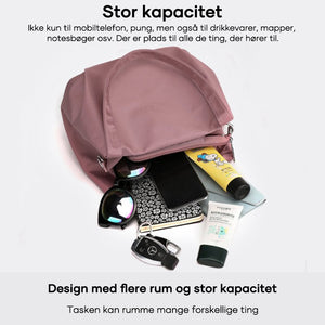 Trendy skuldertaske i kanvas