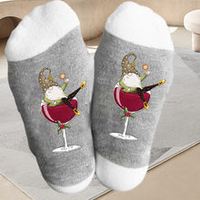 Indlæs billede til gallerivisning Gnome Wine Glass Unisex Crew Socks
