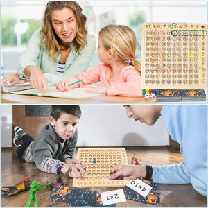 🔢Montessori Multiplikations-brætspil i træ