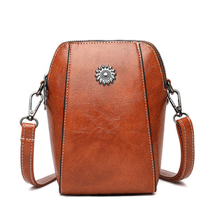 Lodret crossbody-taske med telefon