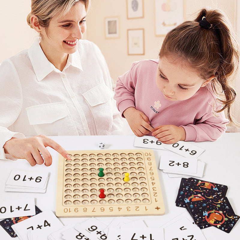 🔢Montessori Multiplikations-brætspil i træ