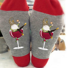 Indlæs billede til gallerivisning Gnome Wine Glass Unisex Crew Socks
