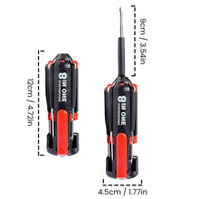 Indlæs billede til gallerivisning 8 Screwdrivers in 1 Tool with Worklight and Flashlight
