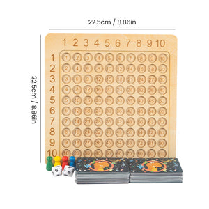 🔢Montessori Multiplikations-brætspil i træ