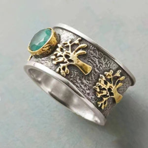 Tree of life vintage ring