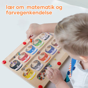 Magnetisk labyrint med farver og tal