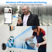Indlæs billede til gallerivisning Opgraderet Mini WIFI kamera med vidvinkel
