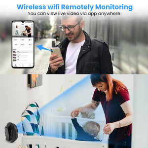 Opgraderet Mini WIFI kamera med vidvinkel