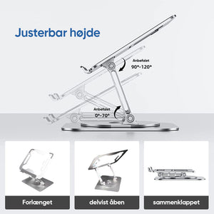 360° Roterende stativ til bærbar computer