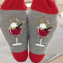 Indlæs billede til gallerivisning Gnome Wine Glass Unisex Crew Socks
