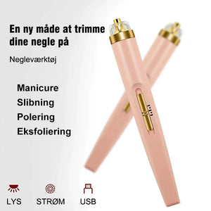 Professionelt manicure-sæt med elektrisk neglemaskine