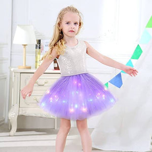 👗Magisk Lysende LED Tutu Skørt