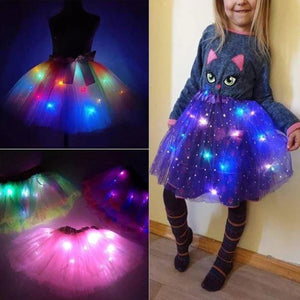 👗Magisk Lysende LED Tutu Skørt