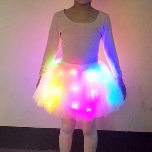 👗Magisk Lysende LED Tutu Skørt